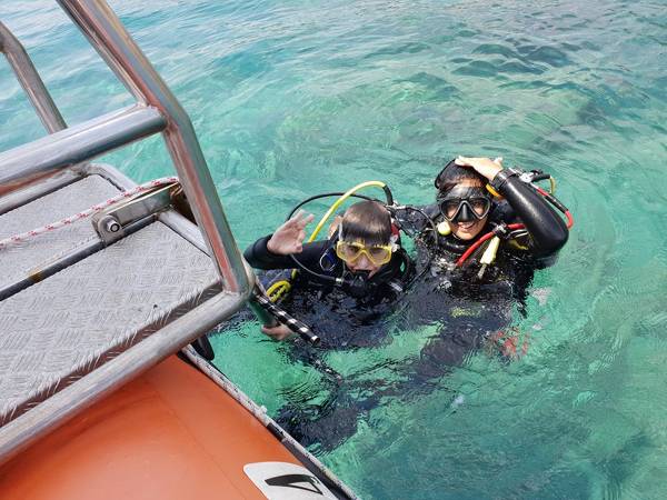 Boat diving baptism Lloret de Mar