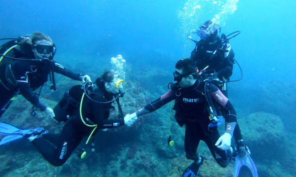 Bautizo de submarinismo en la costa del Montgrí